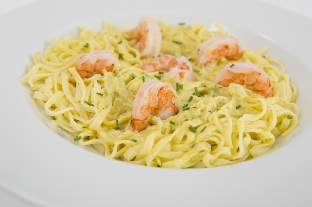 Tagliatelli Avec Scampi Sauce Curry Noyez 600 gr