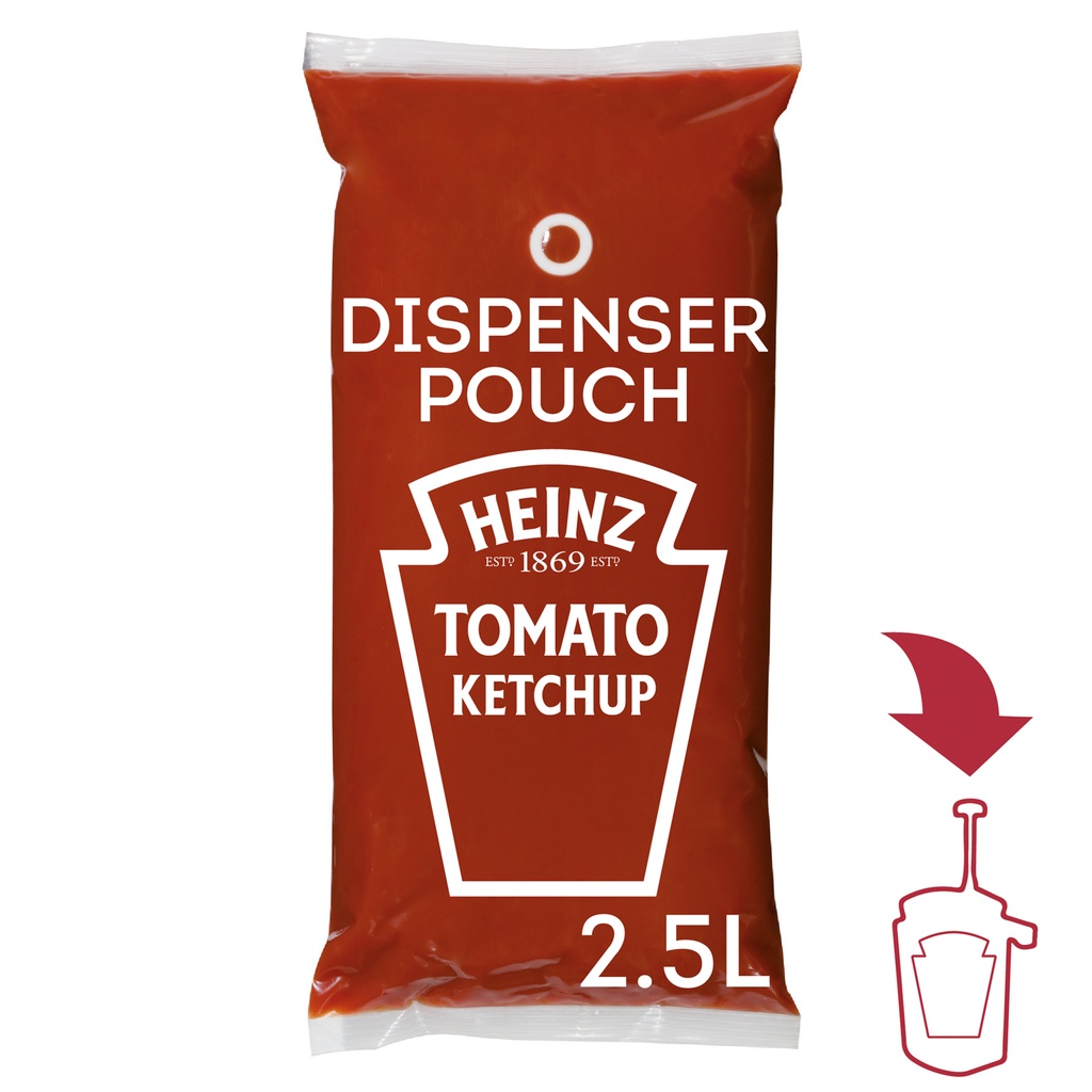 Tomates Ketchup Heinz Poche 3 x 2,5 L
