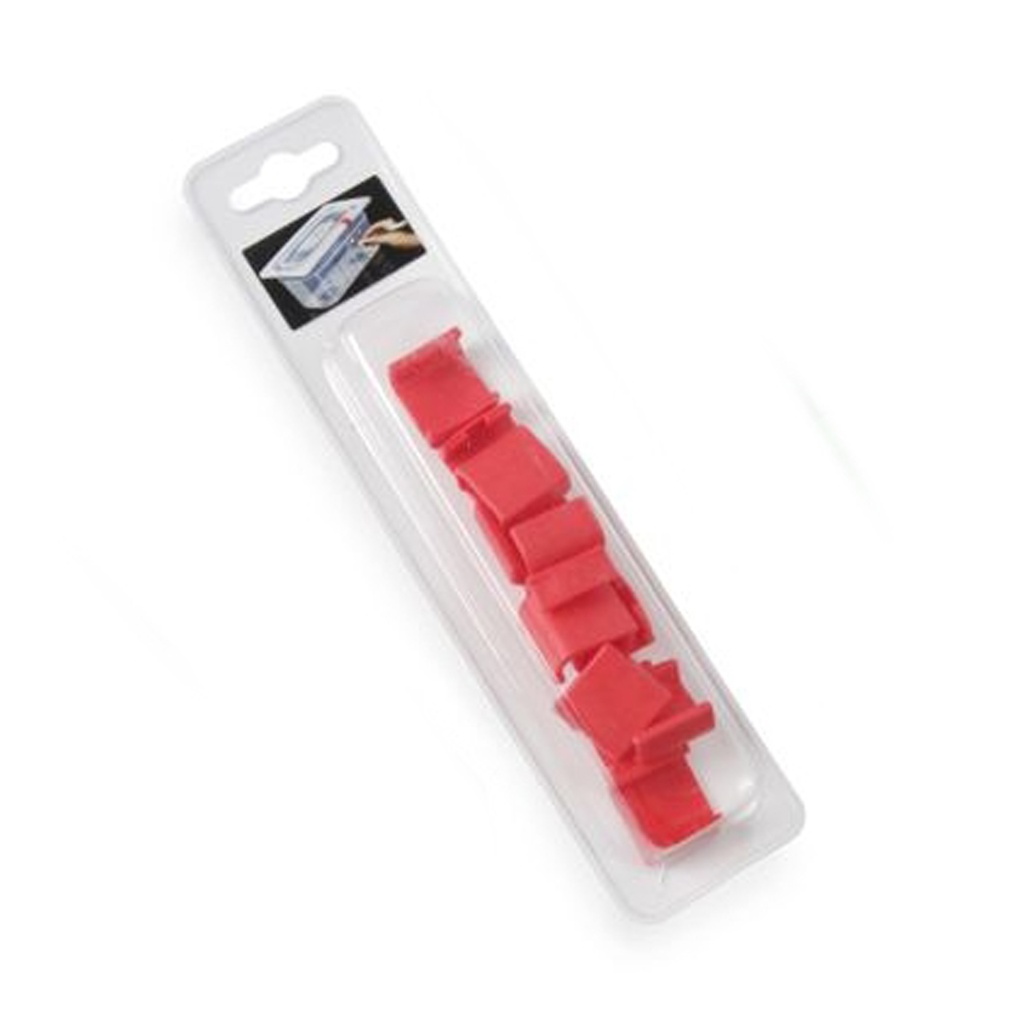 Clips Couvercle Boite Allimentaire 12pcs - Rouge - Hendi - 880661