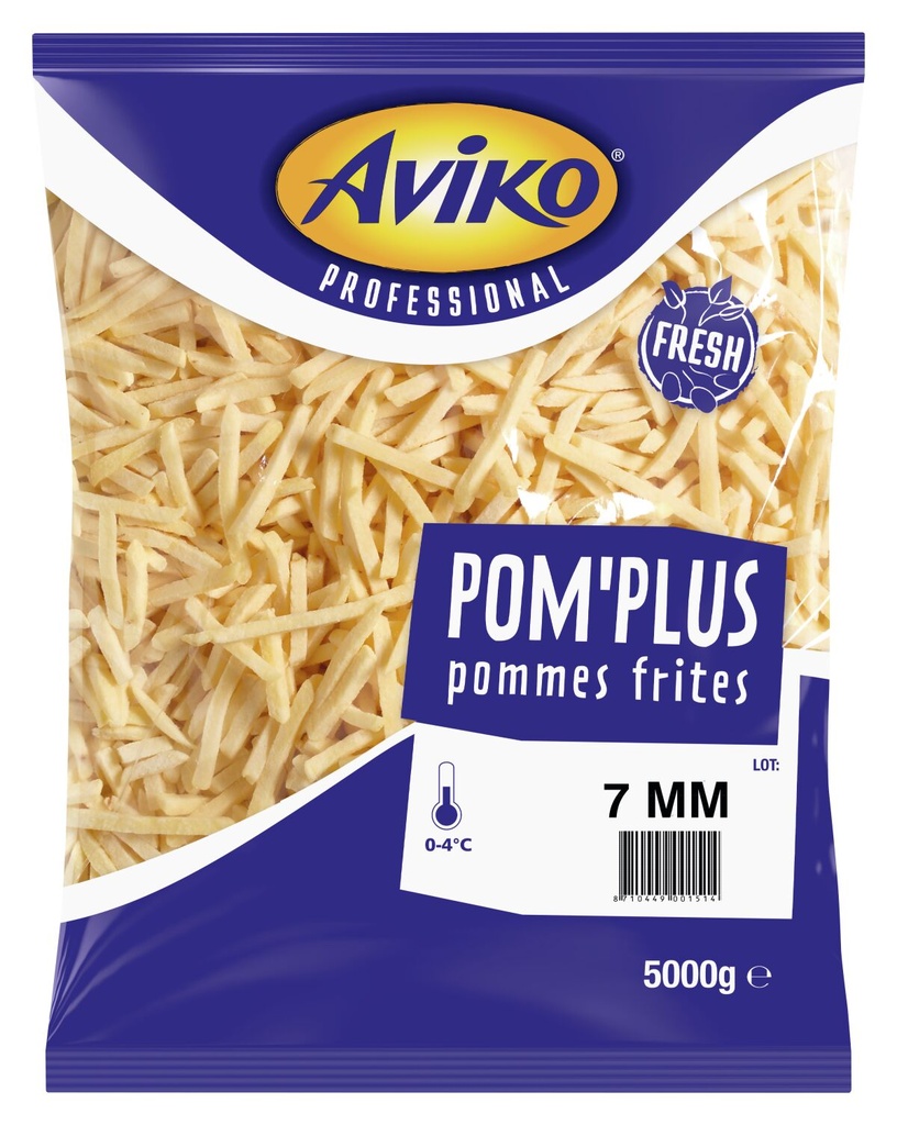 Frites 7 mm Precuit  Cuisine Belge Heritage Aviko 2 x 5 kg