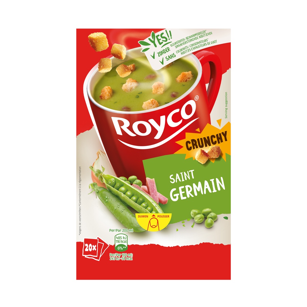 Royco Minute Soupe Pois Saint Germain Crunchy 20 pcs