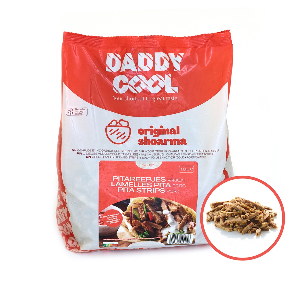 Bandes de Pita - Porc  Original Shoarme 1,8 kg