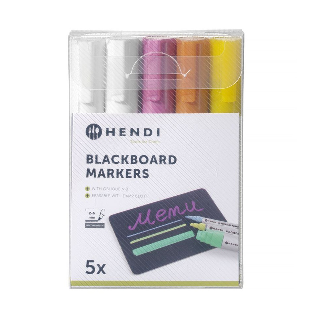Feutres À Craie 5 pcs - Hendi - 664292