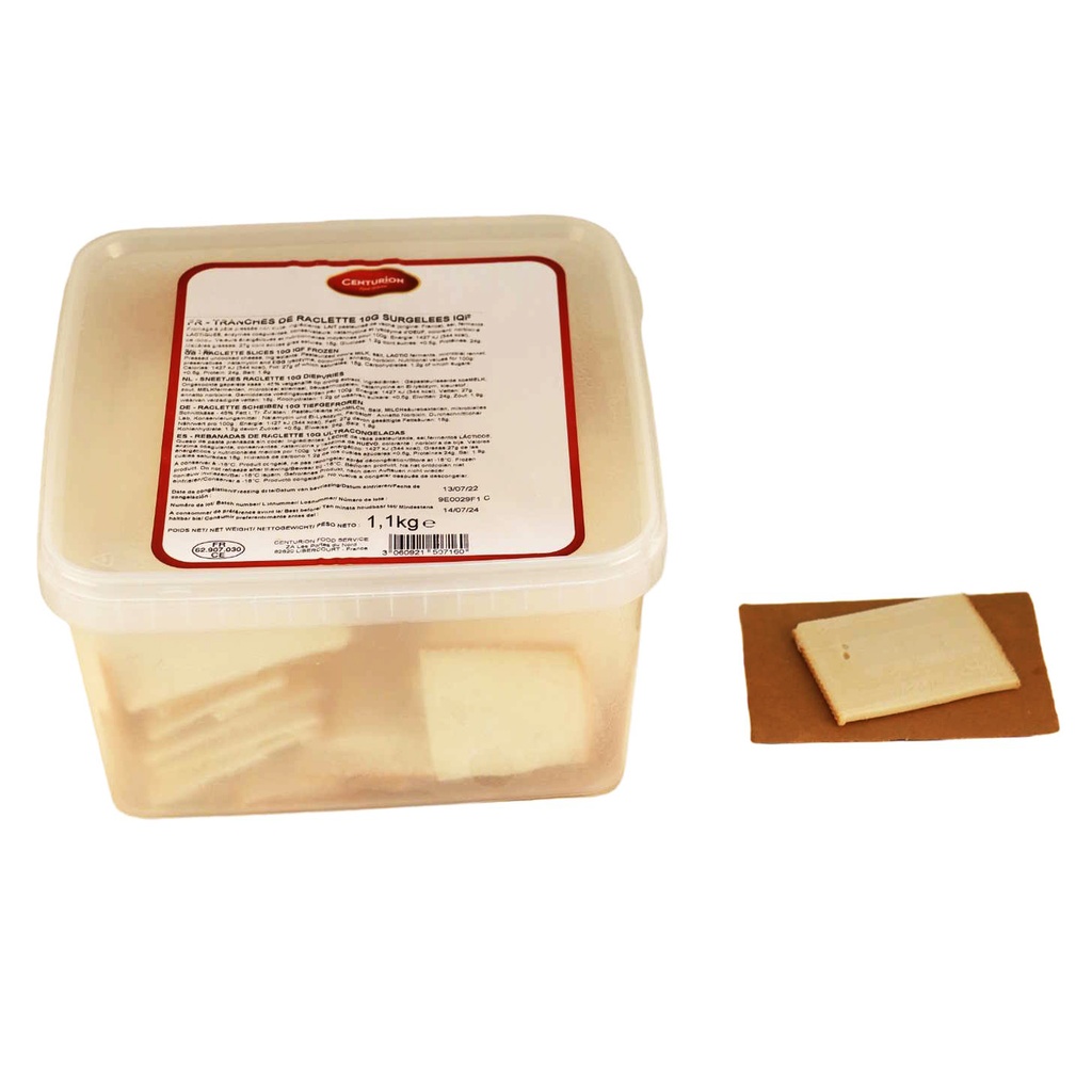 Raclette Tranche 10gr LQF Congelé 1,1 kg