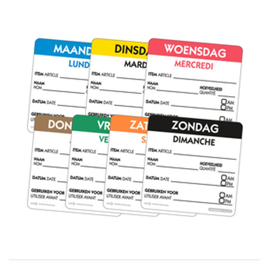 Label Lundi Bleu 500 pcs