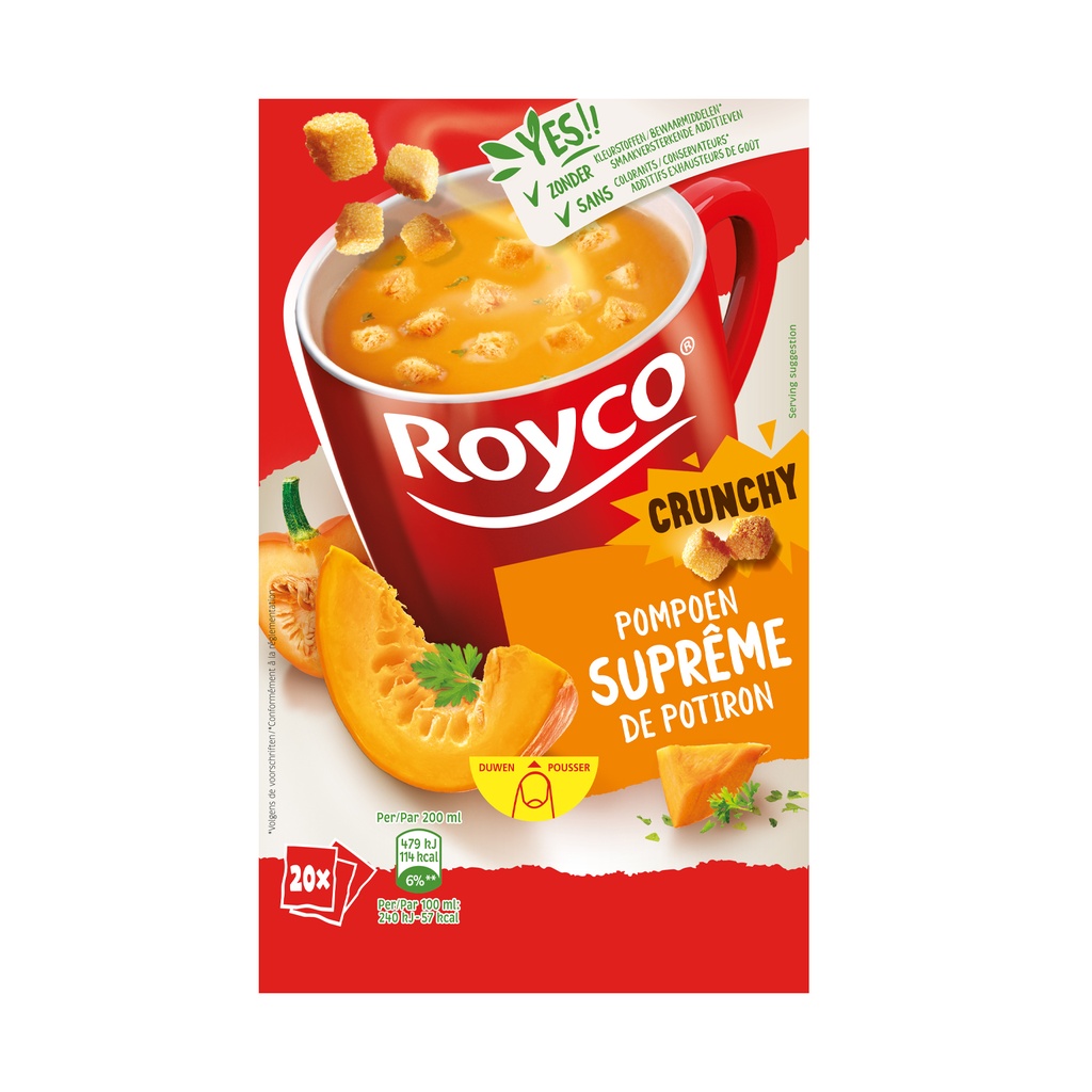 Soupe Citrouille Supreme Crunchy Royco 20 pcs
