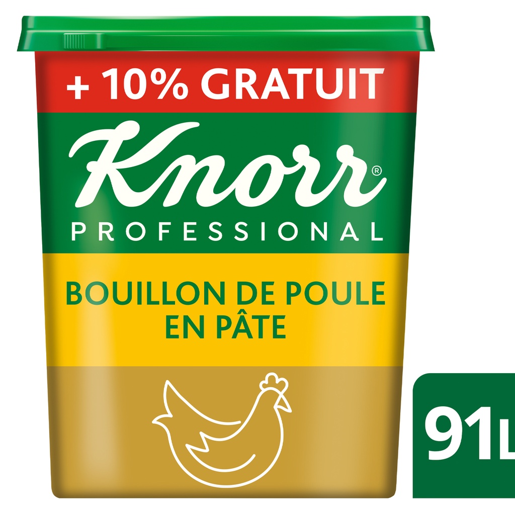 Bouillon de Poule en Pâte Professional Knorr Pot 1,65 kg 10% gratuit