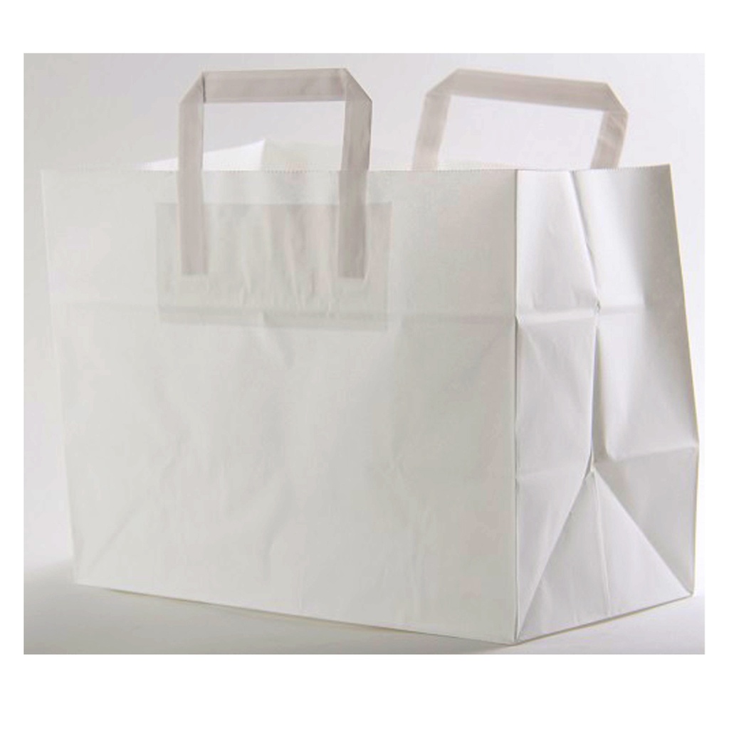 Sachet En Papier + Poignée Blanc 32 x 22 x 26 cm - 250 pcs