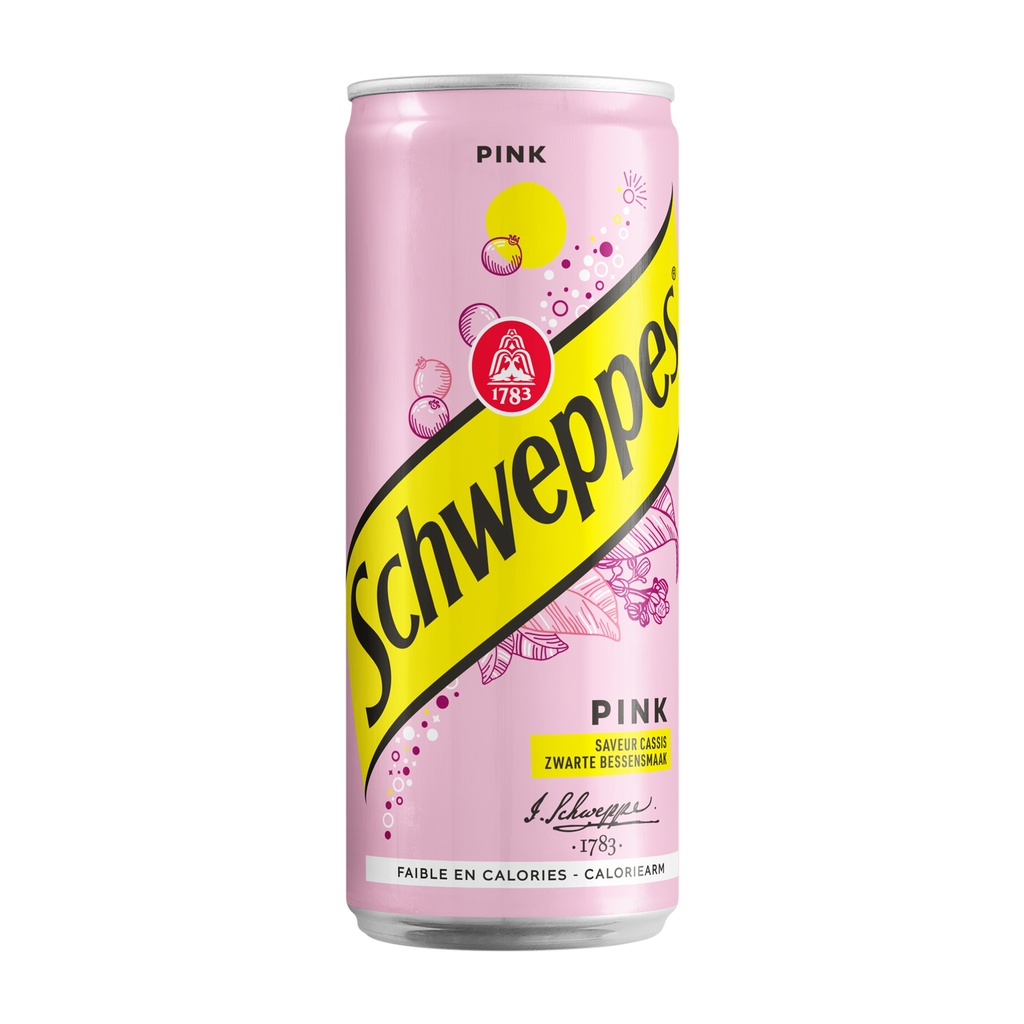 Schweppes Pink Tonic Blik 24 x 33 cl