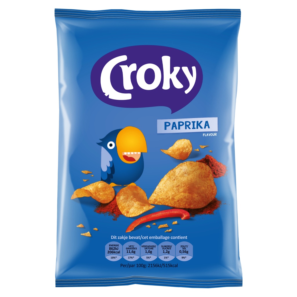 Croky Cips Paprika 12 x 100 gr