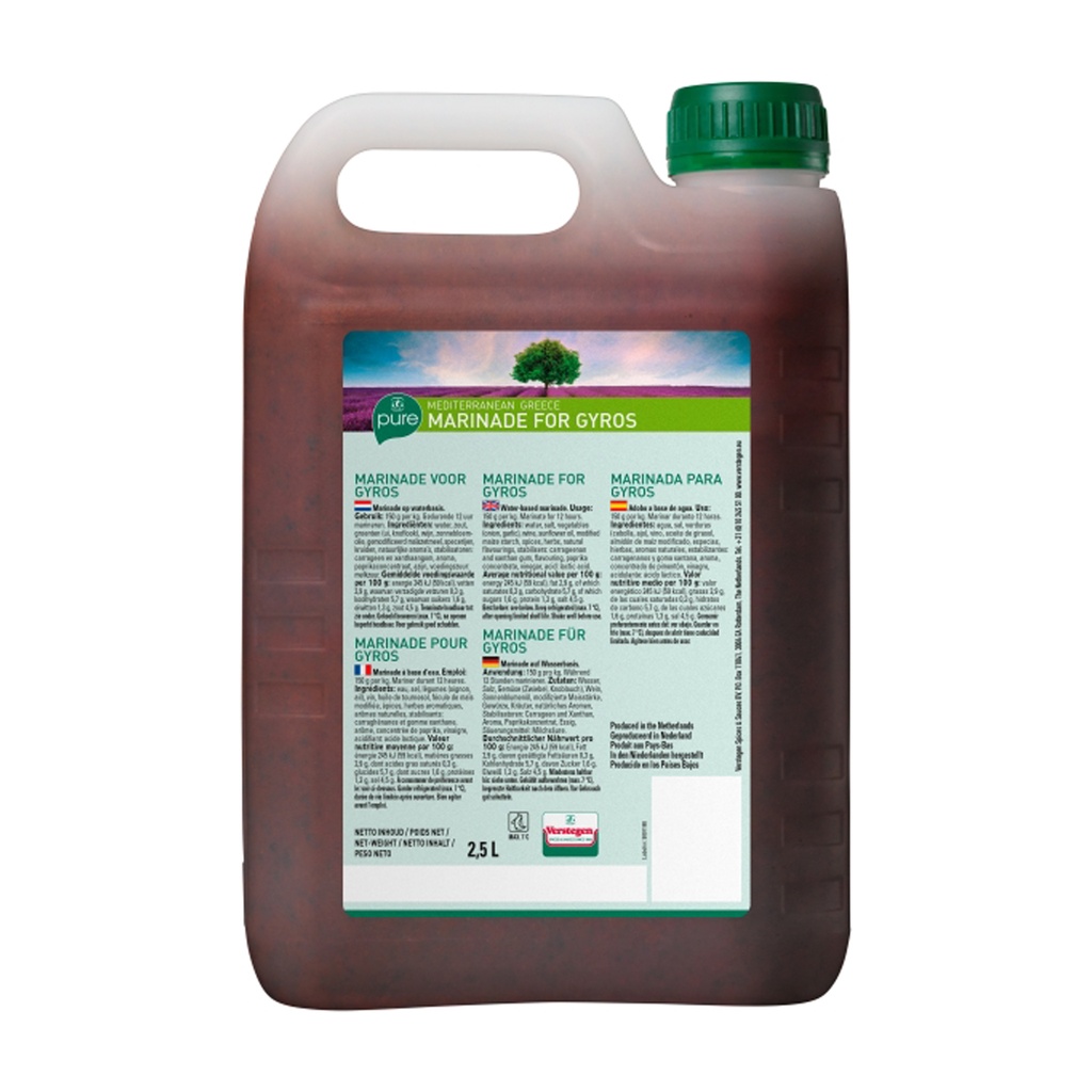 Marinade Gyros Pure Verstegen 2,5 L
