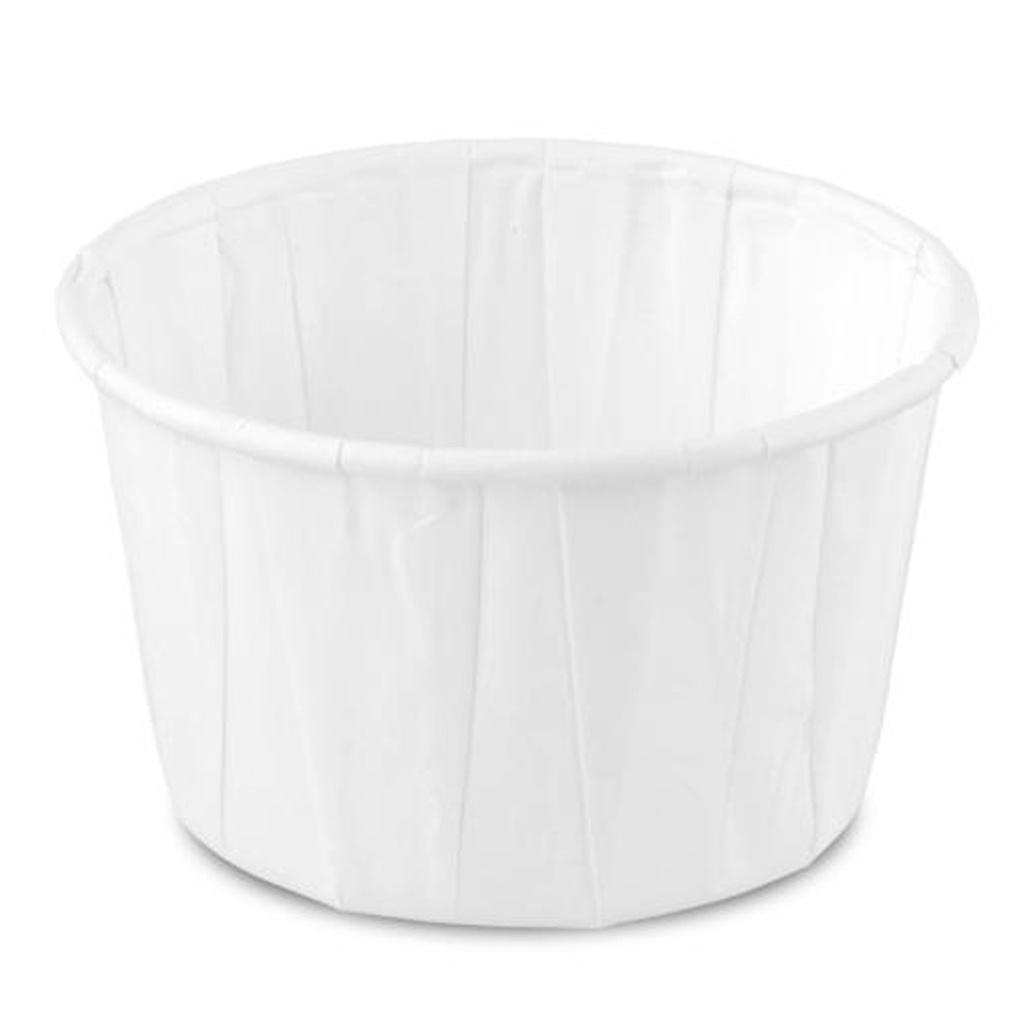 Bakje papier rond - wit - 37ml - 200st - Sier