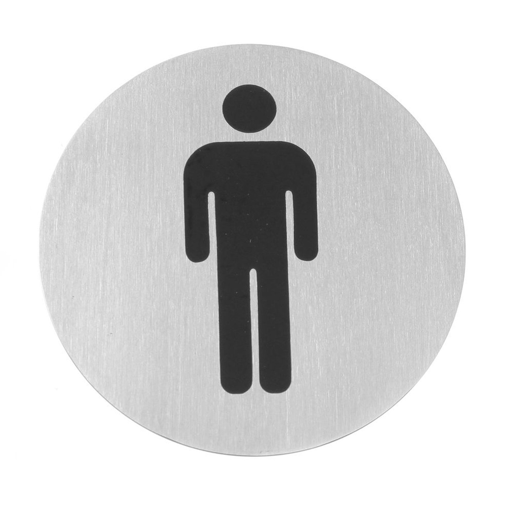 663608 Plaque de Porte Homme Acier Inoxydable Hendi