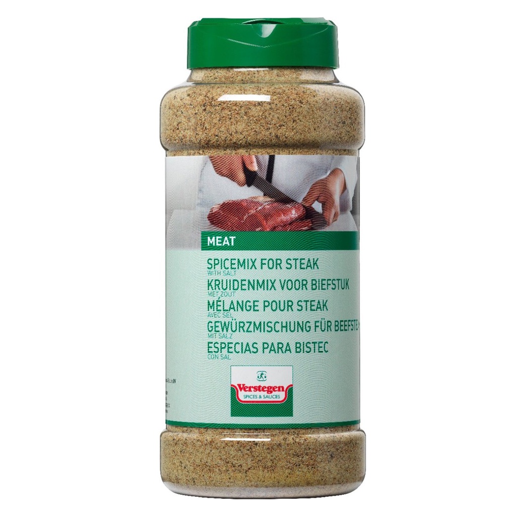 Assaisonnement pour Steak avec sel -Verstegen Pot 480 gr
