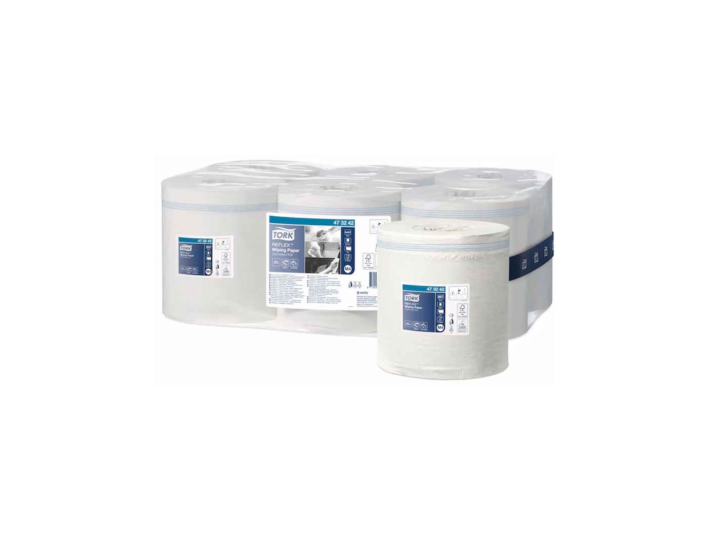 Tork Reflex Wiping Paper Smartcore Centerfeed Roll - M4 - 6 pcs -  473242