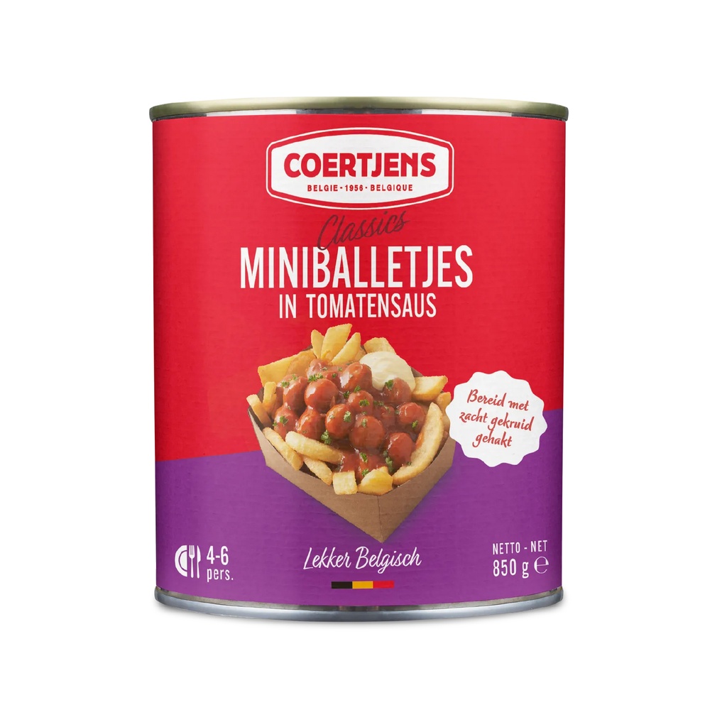 Mini Balletjes In Tomatensaus Coertjens Blik 850 gr 