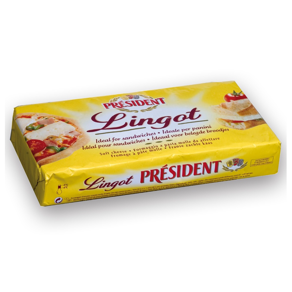 Fromage Brie Lingot Président (Rectangulaire)  - 1,1 kg