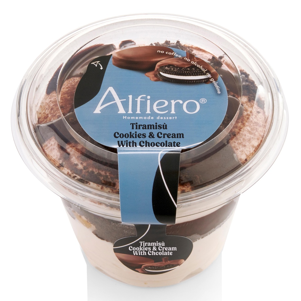Tiramisu Cookies & Cream & CHocolat Alfiero 12 x 100 gr
