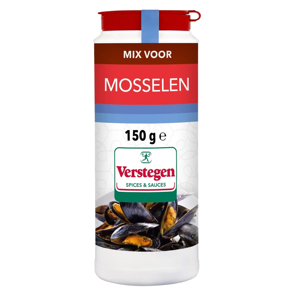 Mélange d'épices pour moules avec sel fine Verstegen pot 150 gr