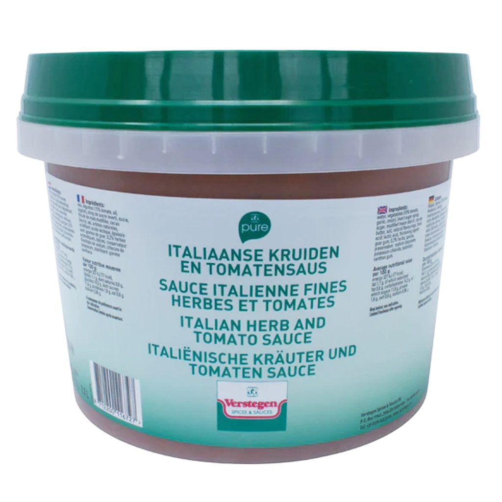 Classic Italian herb & tomato sauce Verstegen 2,7 L