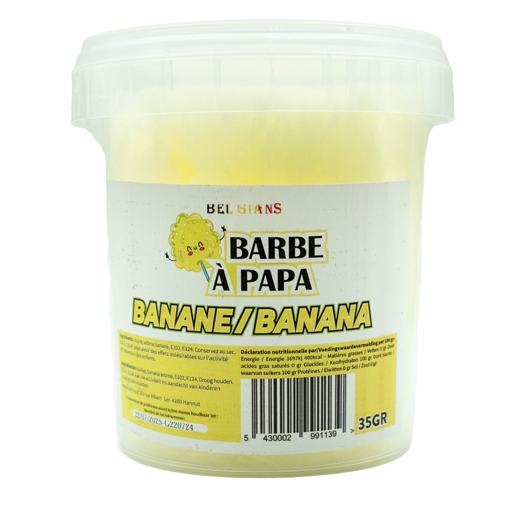 Barbe à Papa Bananes Bel'Gians 35 gr