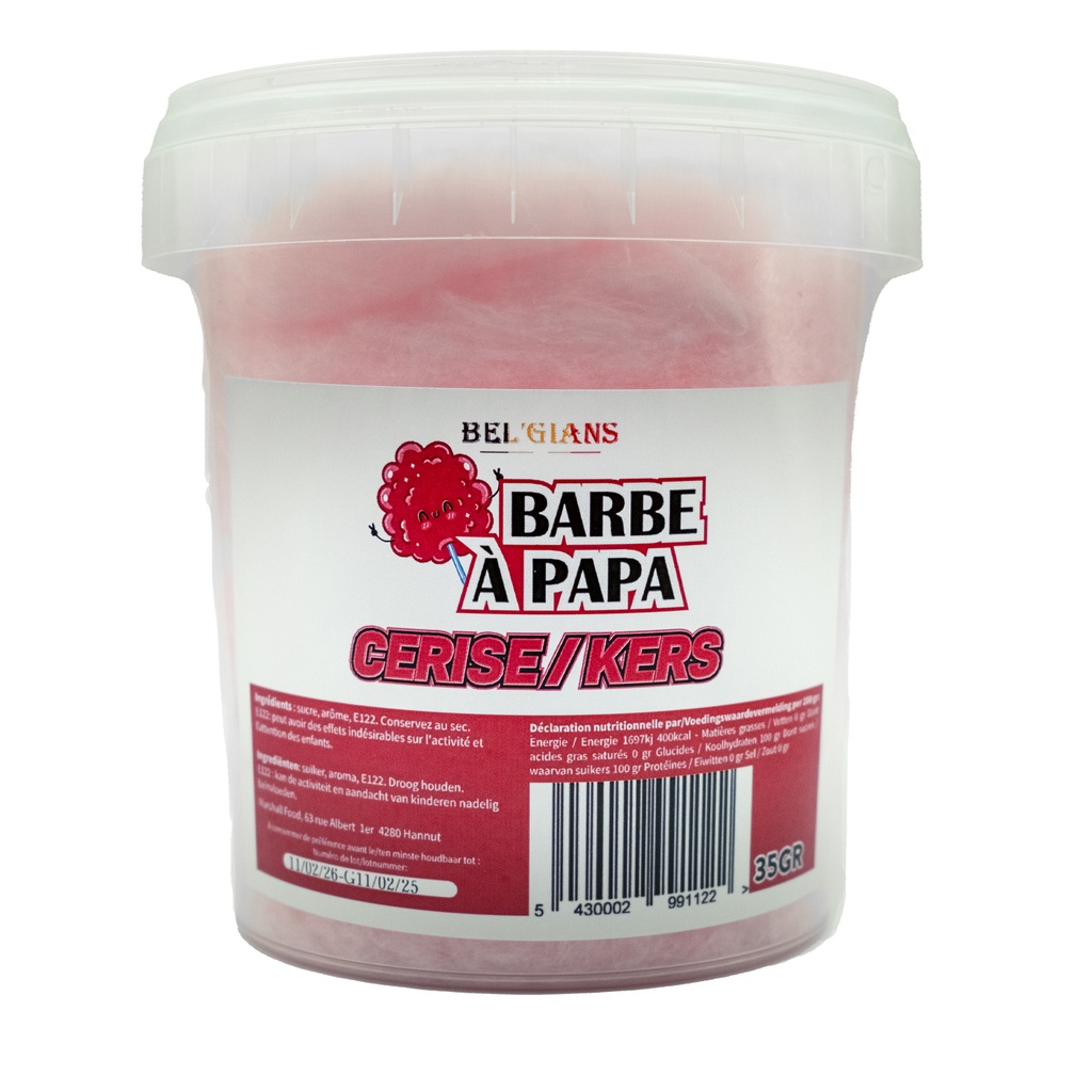 Barbe à Papa Cerise Bel'Gians 35 gr
