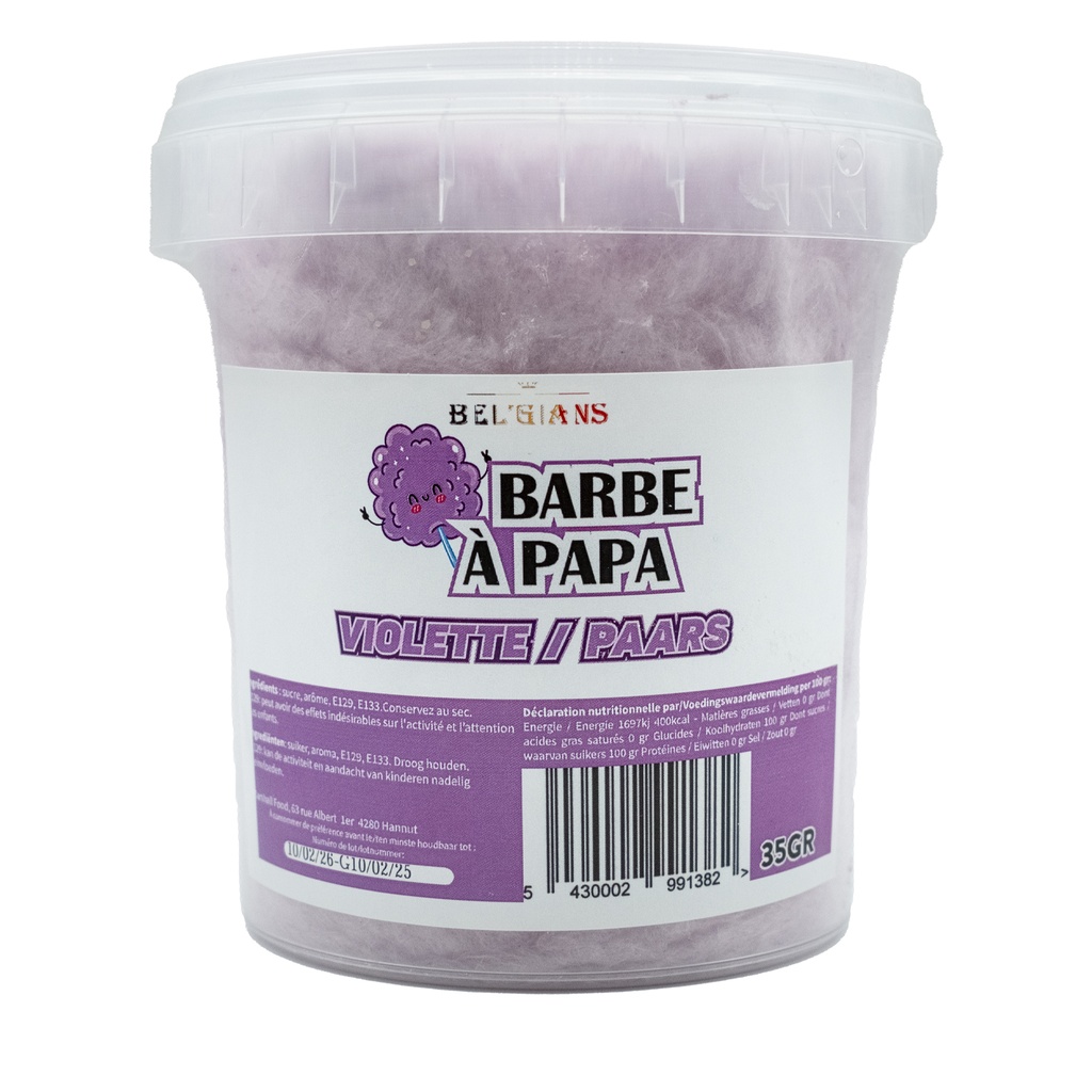 Barbe à Papa Violette Bel'Gians 35 gr