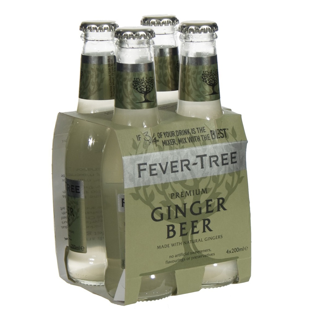 Fever Tree Tonic Water Ginger Beer 6 x 4 x 20 cl