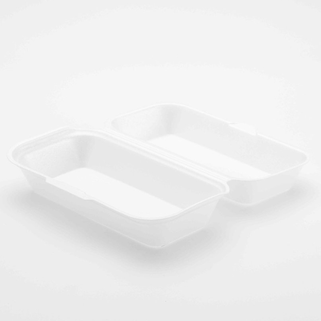 Rib Burger / Hot-Dog Box  Re-8  Xps/Isomo Blanc  (1673) 125 pcs
