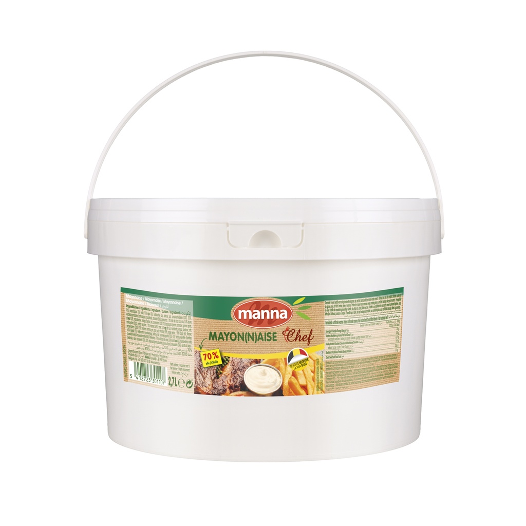 Mayon(n)aise 70 % colza Manna seau 2,7 L