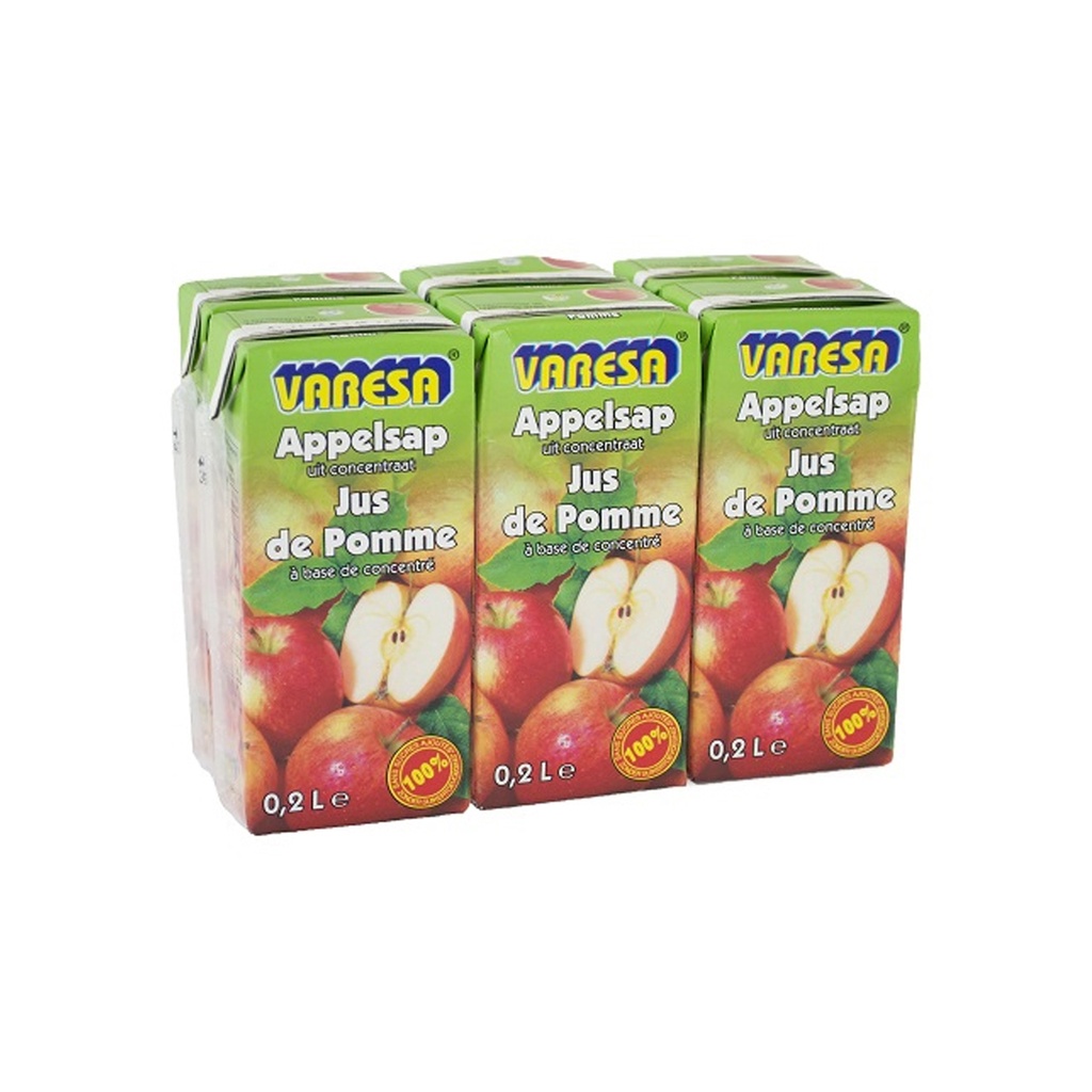 Jus de pomme Varesa briques 6 × 0,2 L