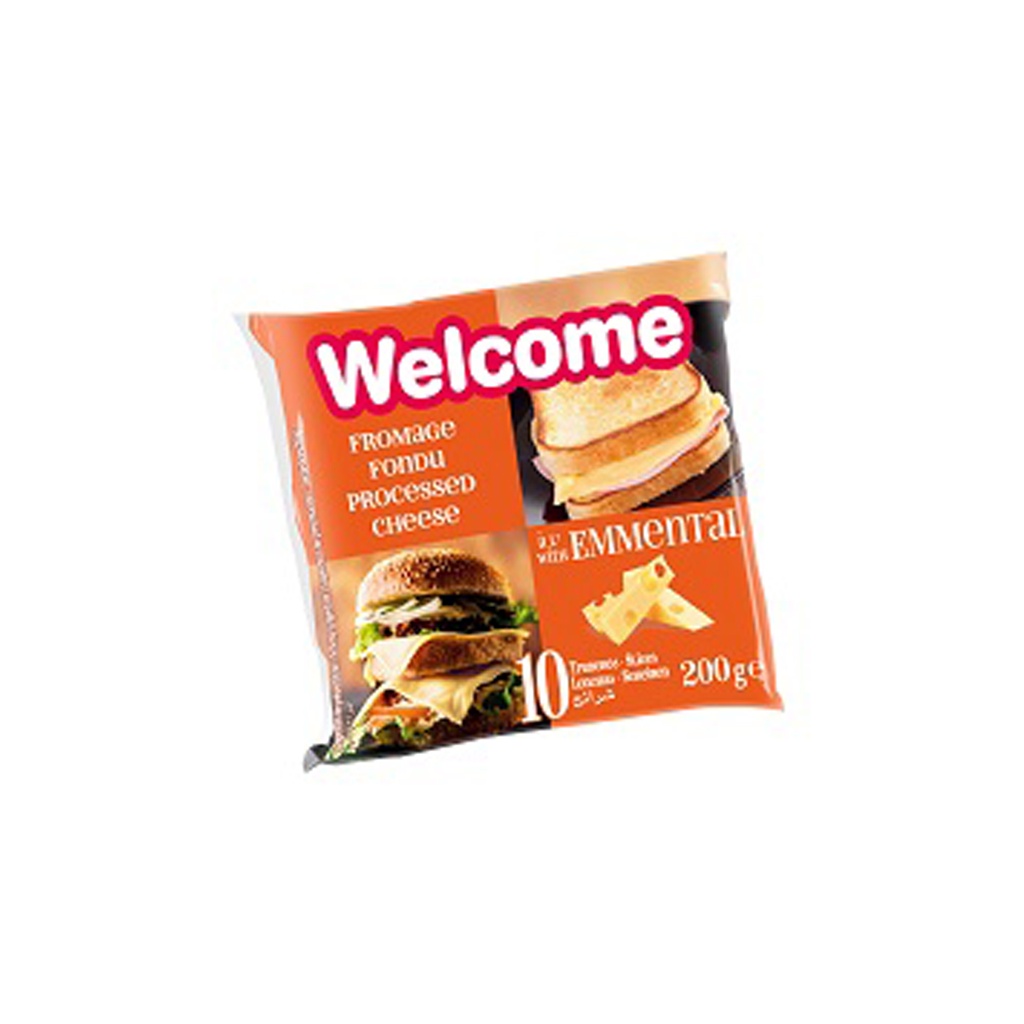 Tranches d’emmental Welcome 10 x 20 gr