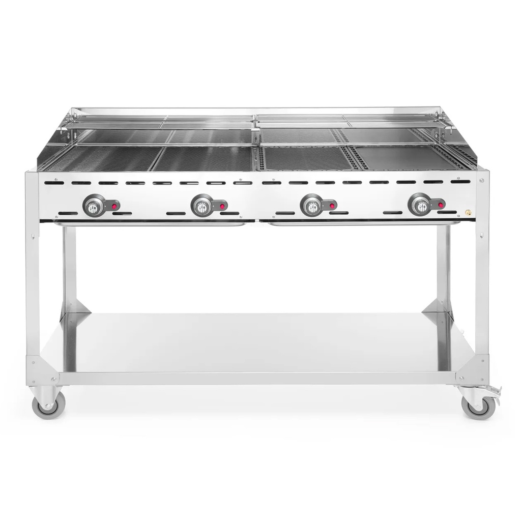 149614 Green Fire Avec 4 Brûleurs Profi Line Hendi 1400 x 612 x (h)825 mm