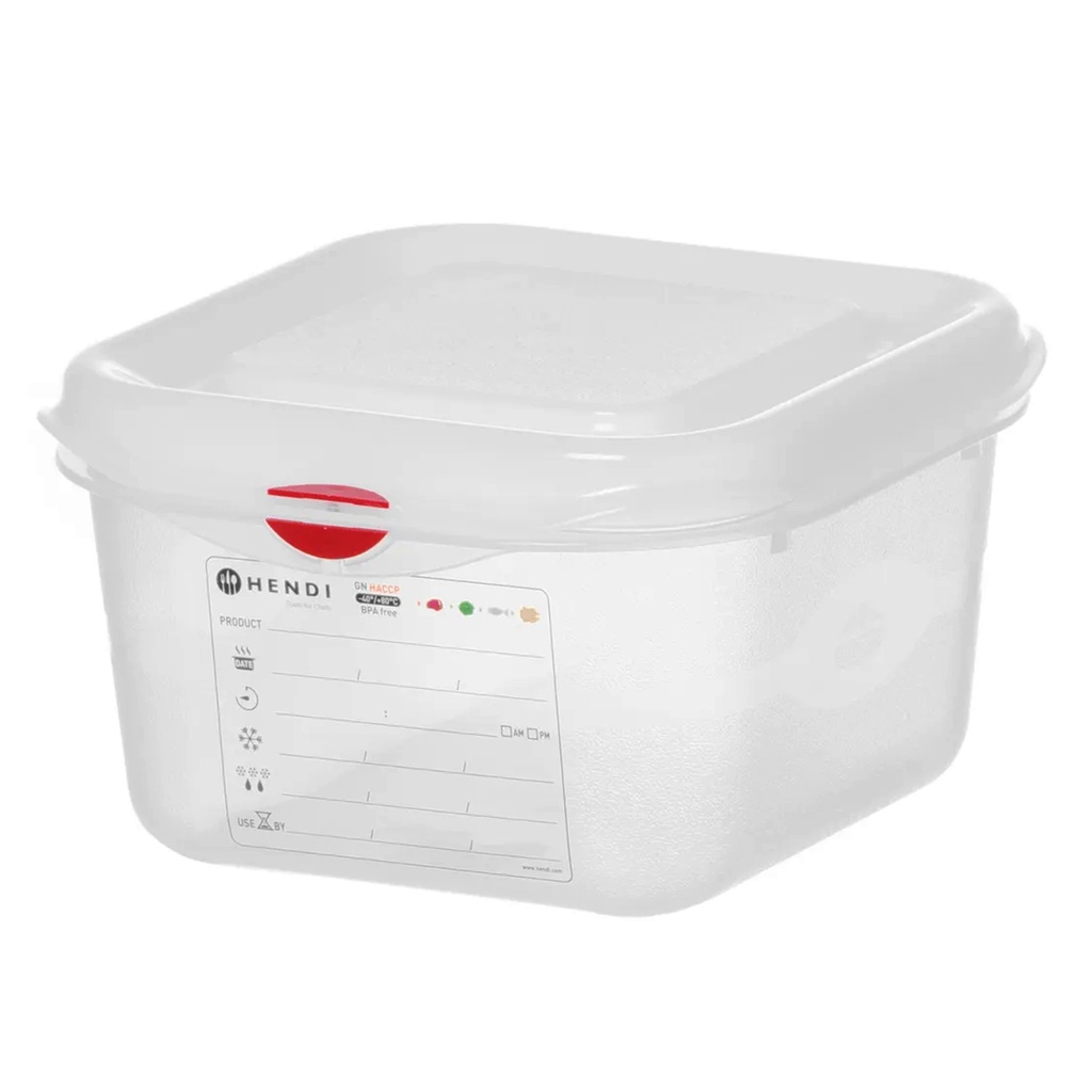 873151 Bac Polypropylène + Couvercle GN 1/6 Hendi 1,1 L