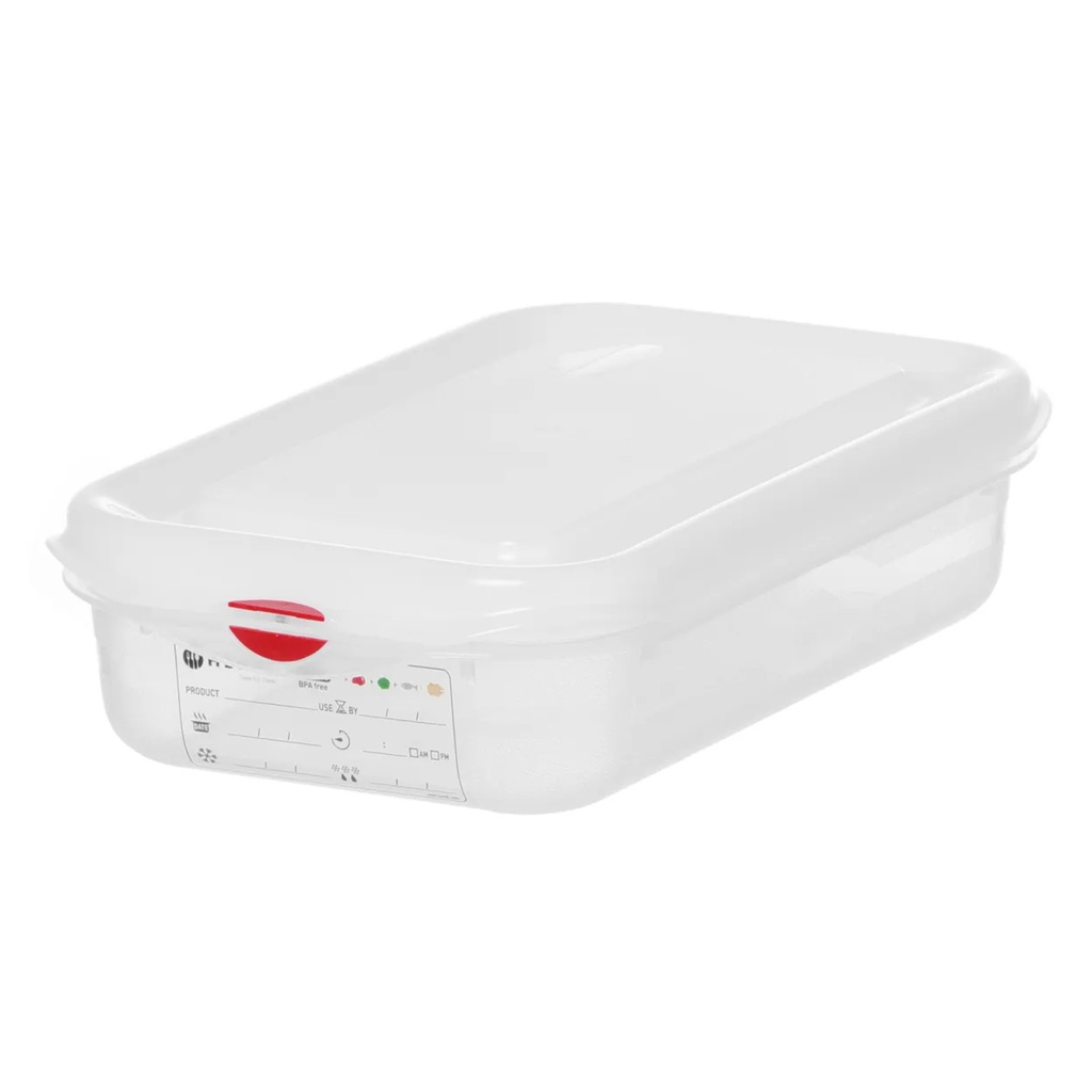873182 Bac Polypropylène + Couvercle GN 1/4 Hendi 1,8 L