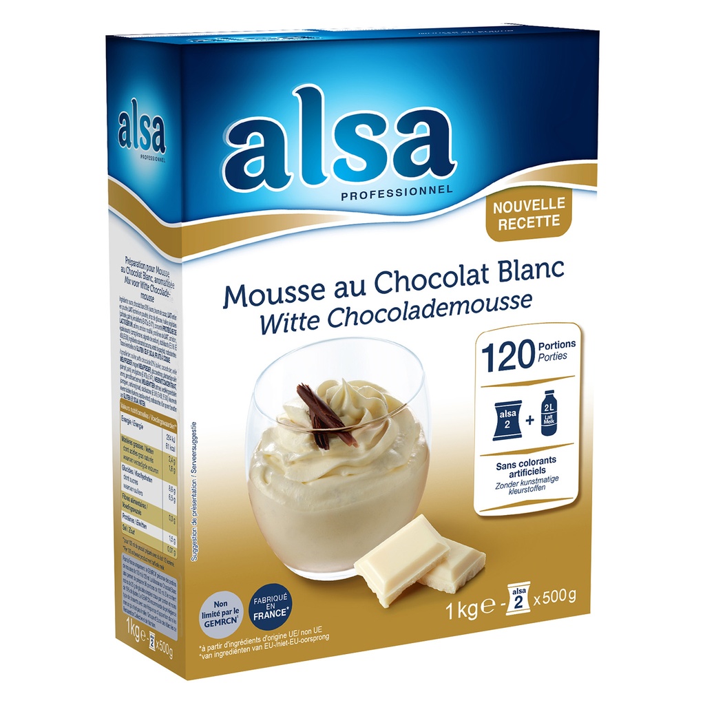 Mousse Chocolat Blanc ALSA Dr. Oetker 1 kg