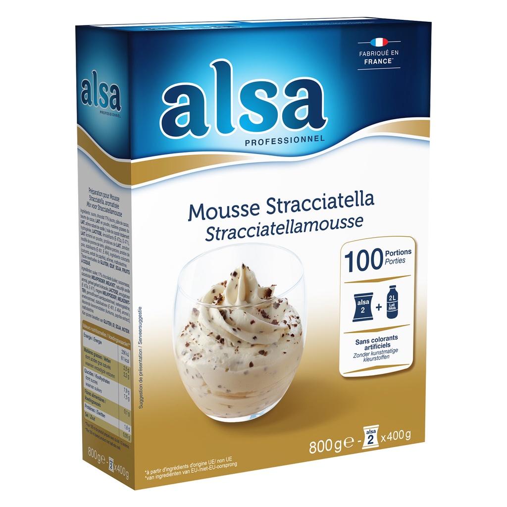 Mousse Straciatella ALSA Dr. Oetker 800 gr