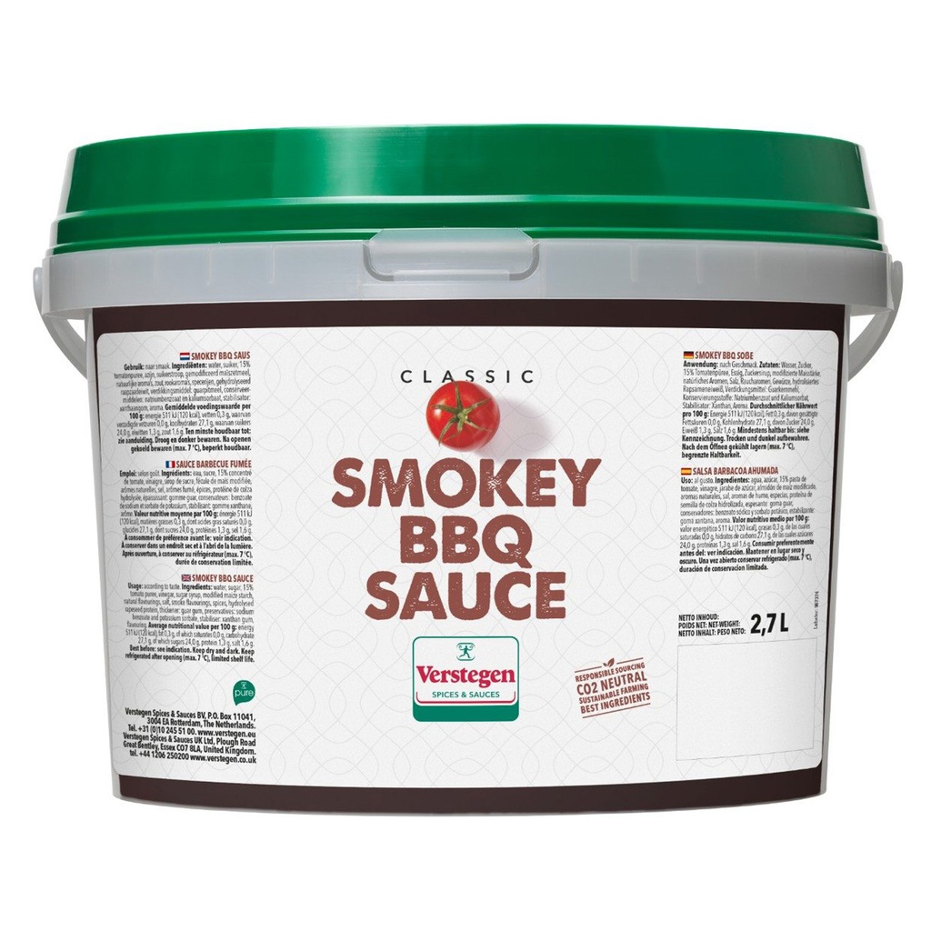 Classic Smokey BBQ Sauce Verstegen 2,7 L