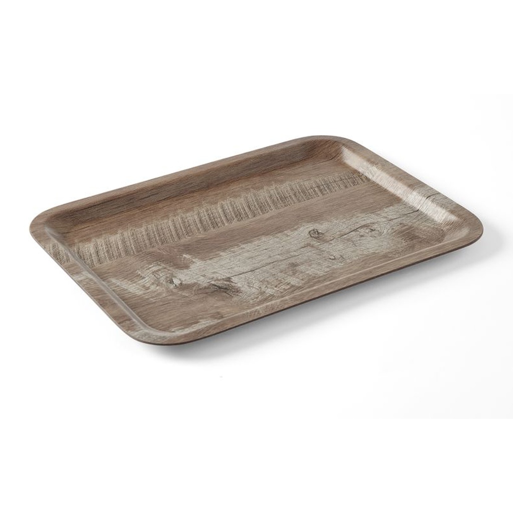 508923 Plateau de Service 24 x 35 cm Chêne Foncè Hendi