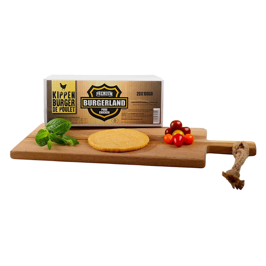 Burger Poulet Maxi Rond Burgerland 20 x 100 gr