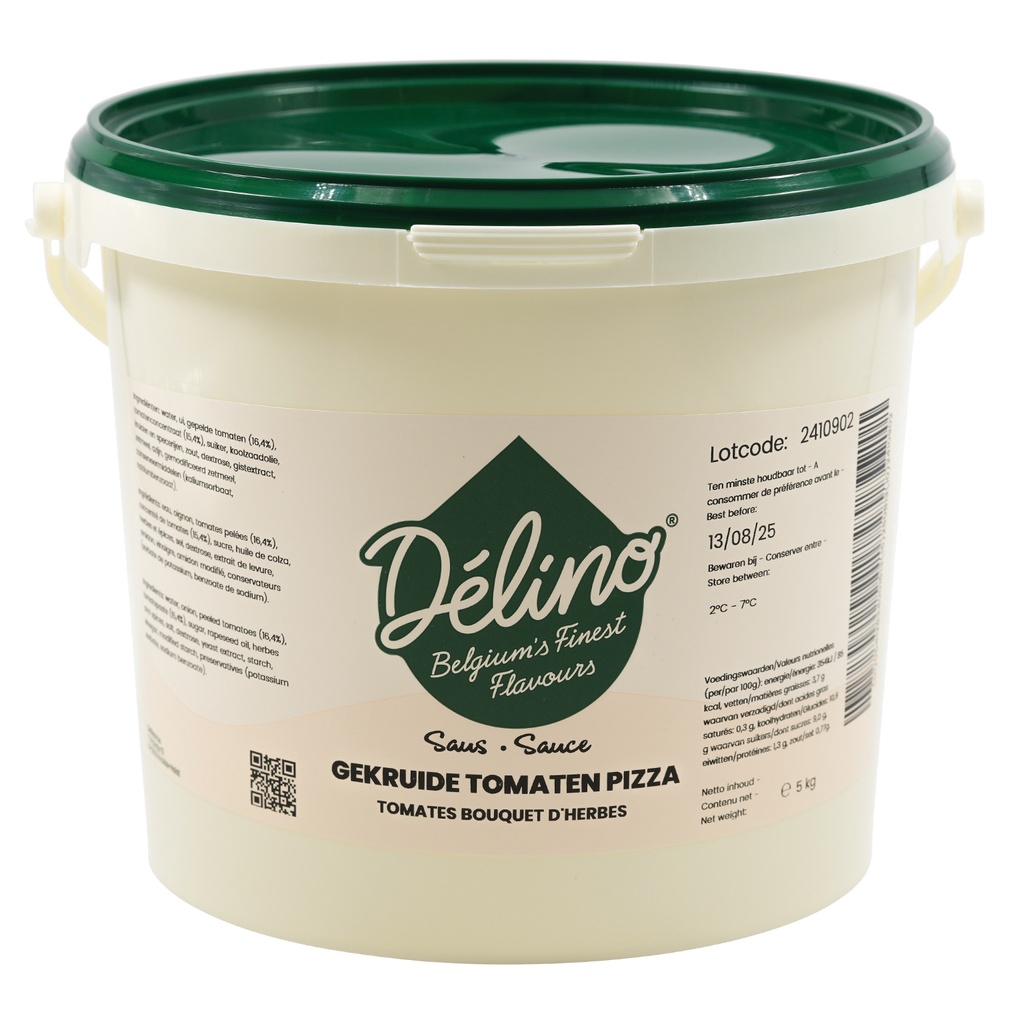Sauce Tomates Pizza Epices Delino 5 kg