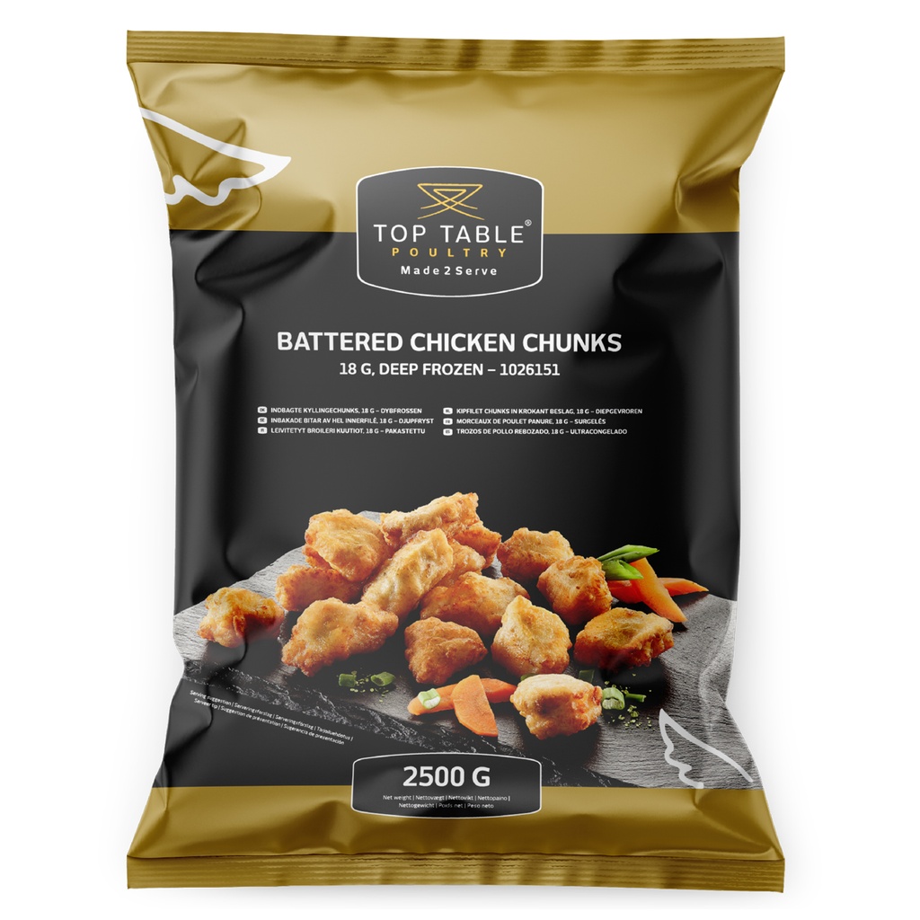 1026151 Filet de Poulet Chunk Krokant 18 gr Top Table 2,5 kg