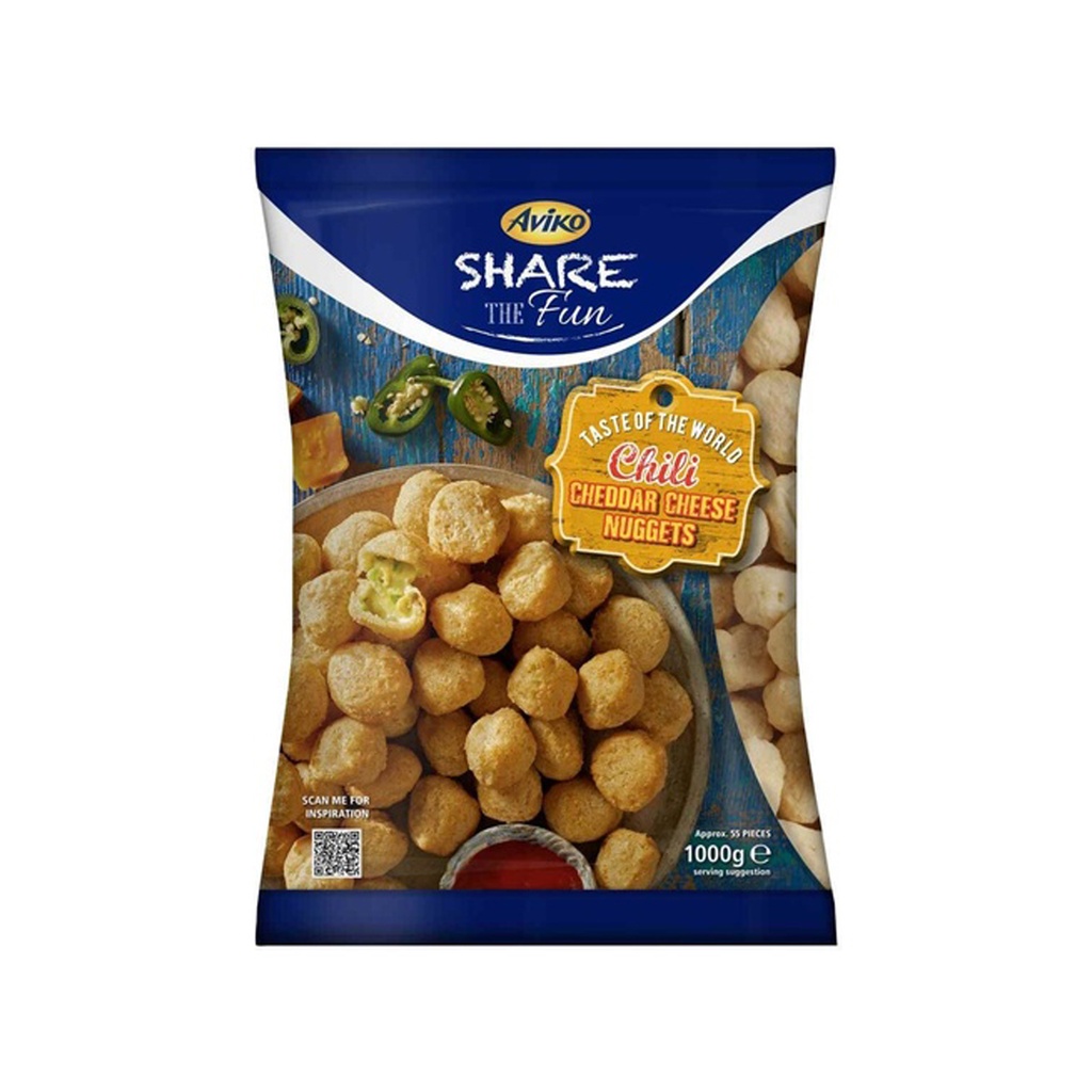 Chili Cheddar Cheese Nuggets Aviko 1 kg
