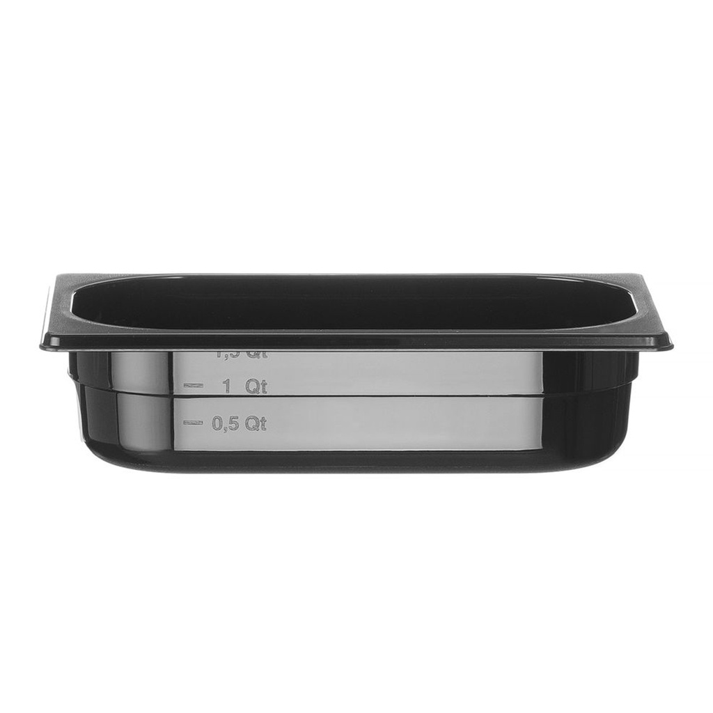 Bac Gastro 1/4 Noir Hendi -65 mm 862636