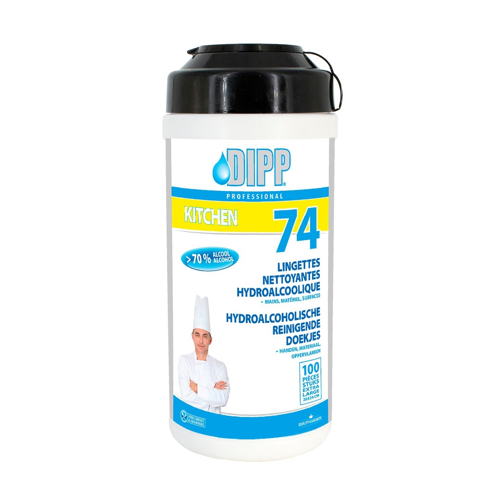 Nettoyantes Hydroalcoolique Dipp (74) 100 st