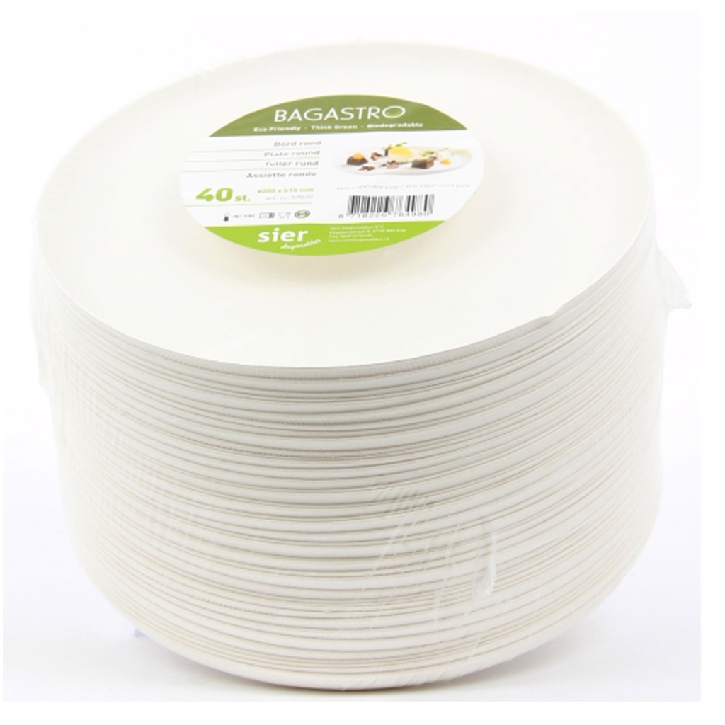 Bagastro Assiette Ronde 200 x 15 mm - 40 pcs