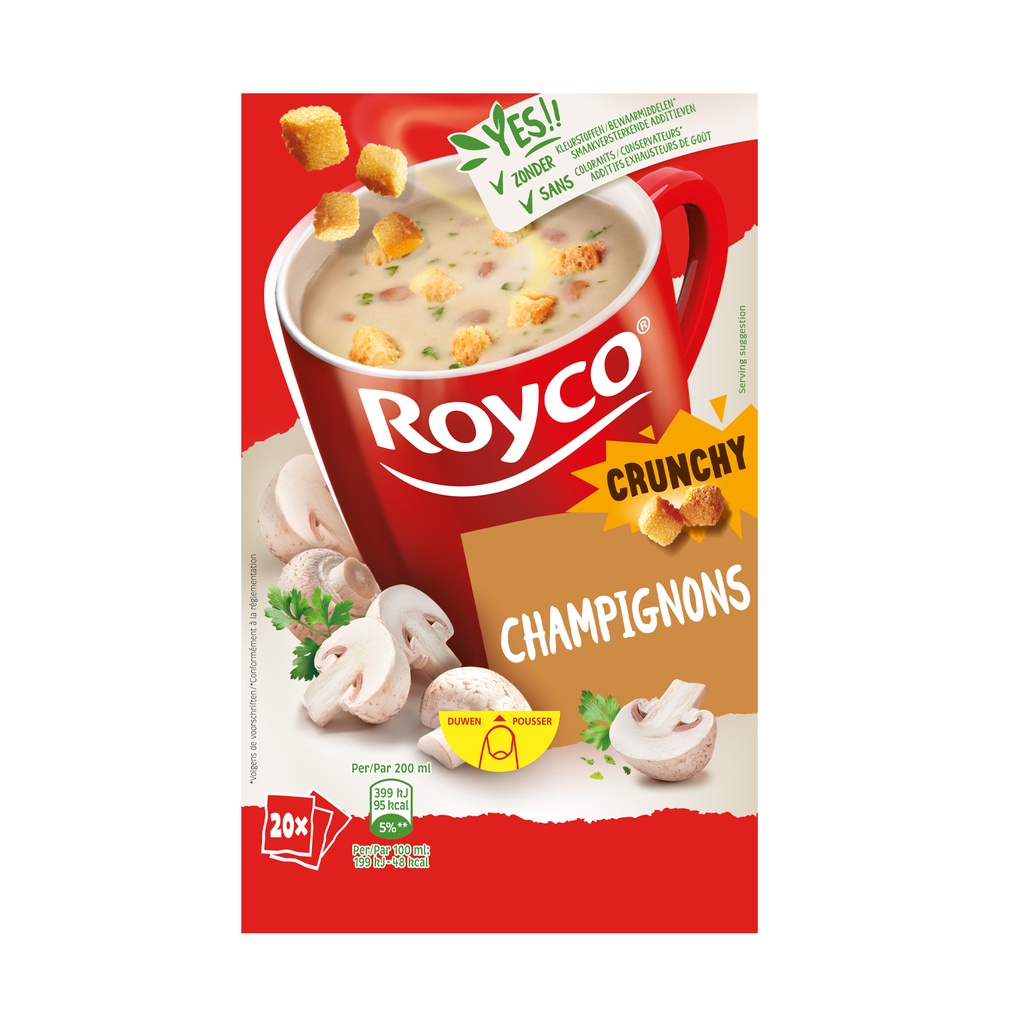 Royco Minute Soupe Champignon Crunchy 20 pcs