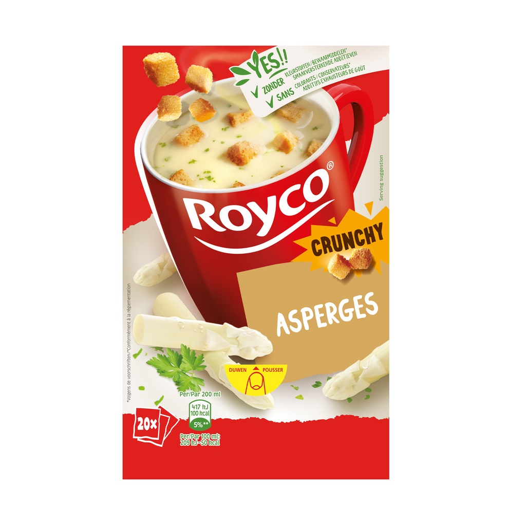 Royco Minute Soupe Asperges Crunchy 20 pcs