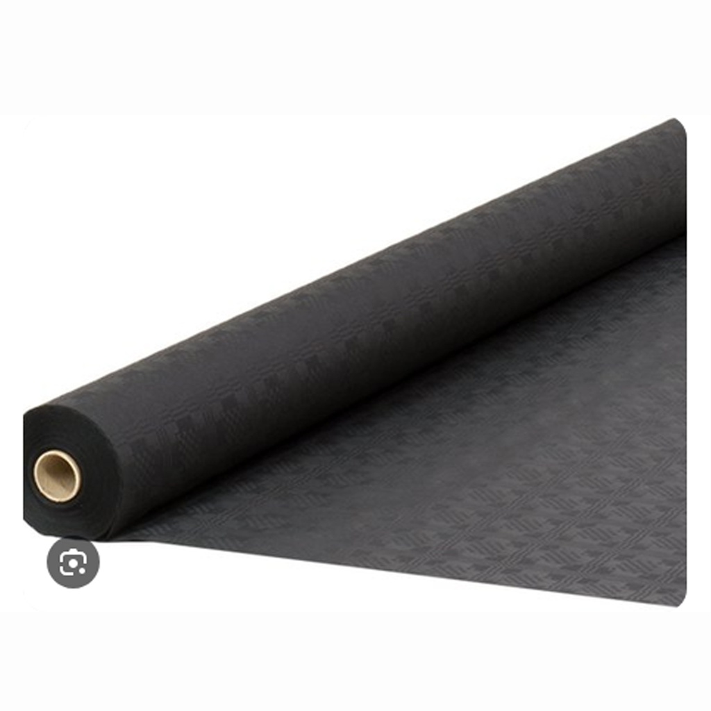 Nappes Damast 120 Cm x 100 M Noir  Gautier