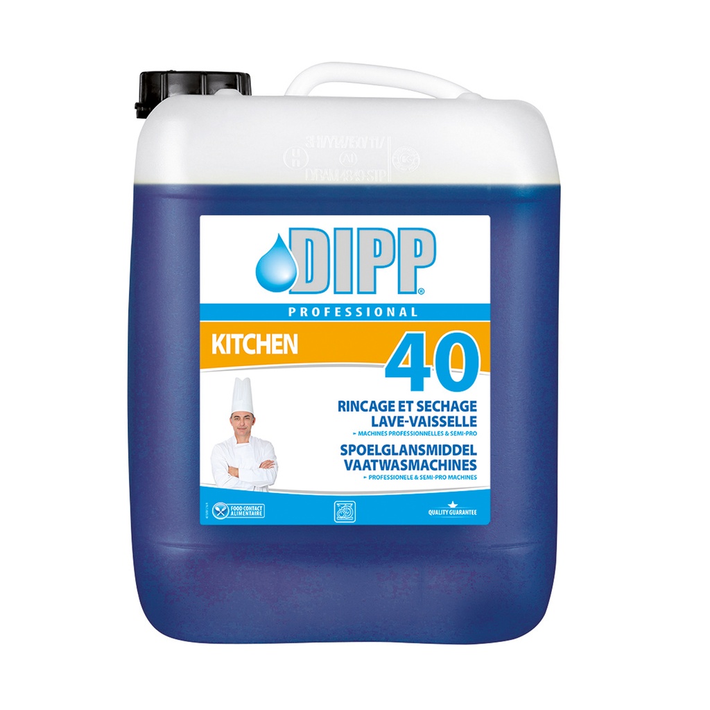 Liquide De Rincage Et Sechage Lave Vaiselle Dipp (40) 10 L